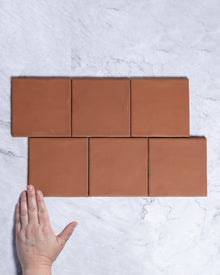  Dana Ceramic Terracotta Matt Square Tile 125x125mm