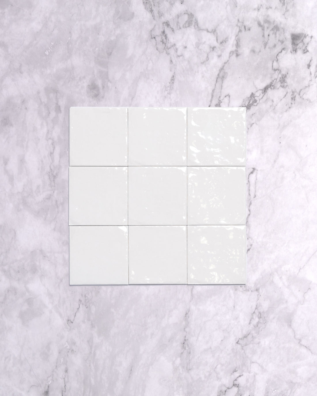 Regia 97 White 97 x 97 mm Japanese Tile