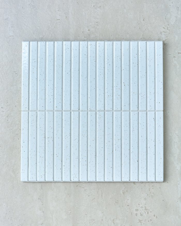Sapporo Super White Speckle Japanese Hand Glazed Finger Mosaics 15x148mm