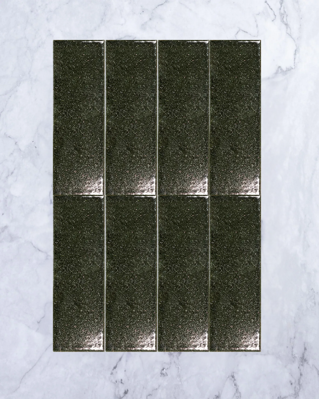 Yuki Evergreen Dark Longbrick 50x150mm tile - Tile Touch