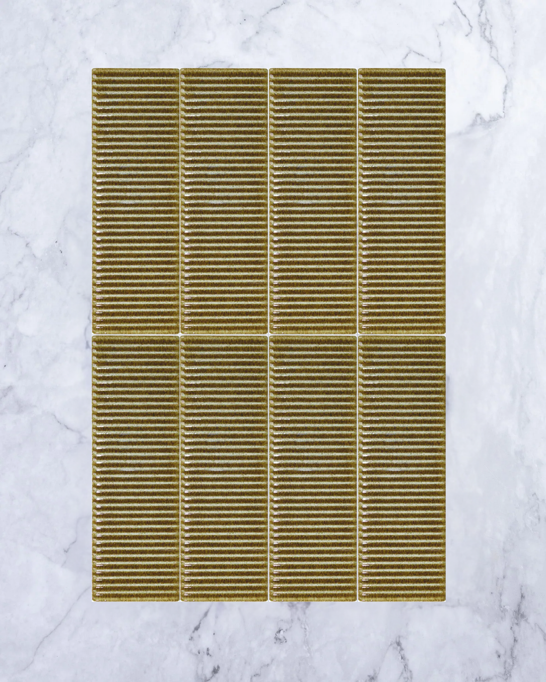 Yuki Ribbed Alpi Dark 50x150mm tile - Tile Touch