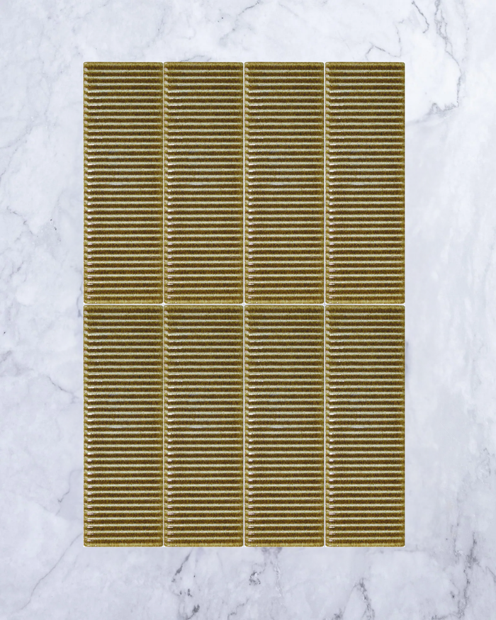 Yuki Ribbed Alpi Dark 50x150mm tile - Tile Touch