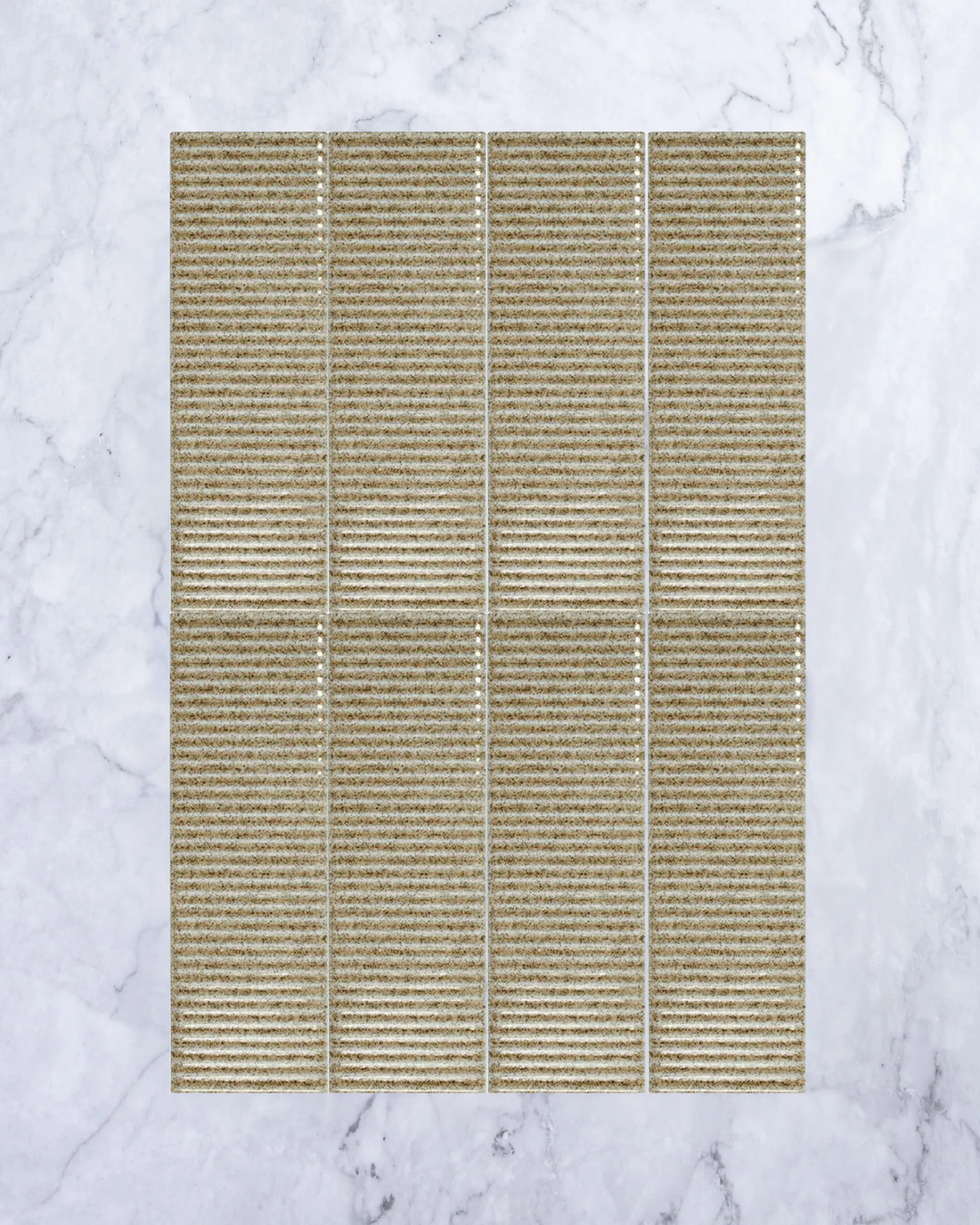 Yuki Ribbed Sparkle Dark 50x150mm tile - Tile Touch