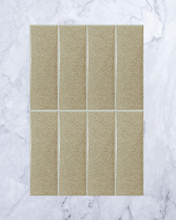 Yuki Sparkle Dark Longbrick 50x150mm tile - Tile Touch