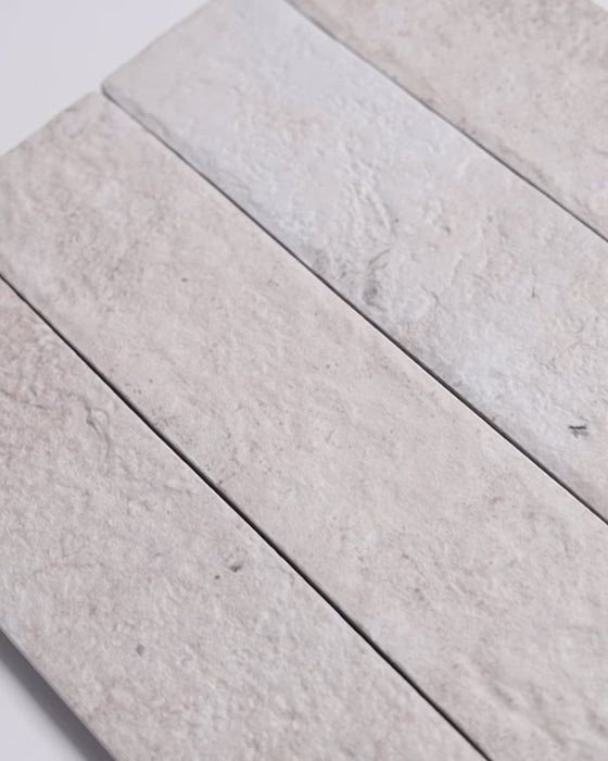 Ashcroft White Brick Look Italian Porcelain Tile 60 x 250mm