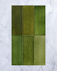 Dento Brick Oribe Green 91x242mm tile, view 1 - Tile Touch