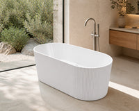 Oasis Gloss White Bath tile, view 7 - Tile Touch