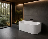 Aria Gloss White Bath tile, view 8 - Tile Touch