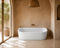 Avalina Matt White Bath tile, view 4 - Tile Touch