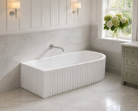 Cassia Matt White Bath tile, view 7 - Tile Touch