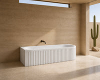 Cassia Matt White Bath tile, view 8 - Tile Touch