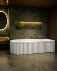 Elodie Matt White Bath tile, view 7 - Tile Touch