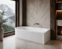 Elodie Matt White Bath tile, view 8 - Tile Touch