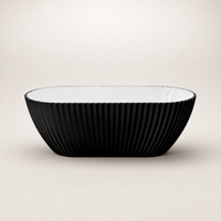 Anora Matt Black White Bath - view 2