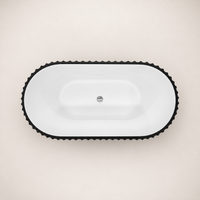 Anora Matt Black White Bath - view 3