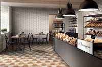 Arden Dark Terracotta Red Italian Porcelain Tile Matt Hexagon 250x216mm tile, view 3 - Tile Touch