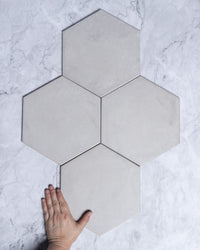 Arden Grey Italian Porcelain Tile Matt Hexagon 250x216mm tile, view 1 - Tile Touch