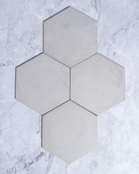 Arden Grey Italian Porcelain Tile Matt Hexagon 250x216mm tile, view 2 - Tile Touch