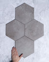 Arden Smoke Italian Porcelain Tile Matt Hexagon 250x216mm