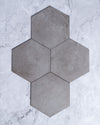 Arden Smoke Italian Porcelain Tile Matt Hexagon 250x216mm