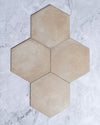 Arden Terracotta Blush Italian Porcelain Tile Matt Hexagon 250x216mm