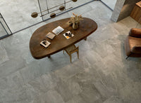 Arkiquartz Titanium Stone Look Italian Porcelain Tile 600x600mm tile, view 4 - Tile Touch