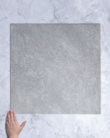  Arkiquartz Titanium Stone Look Italian Porcelain Tile 600x600mm