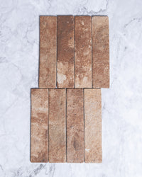 Ashcroft Red Brick Look Italian Porcelain Tile 60 x 250mm tile, view 2 - Tile Touch