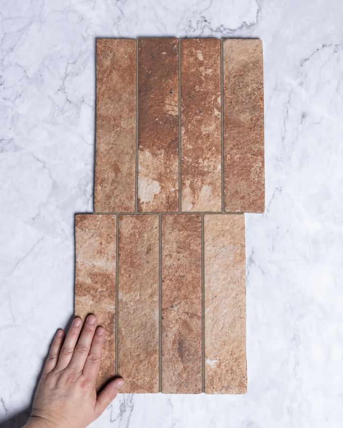 Ashcroft Red Brick Look Italian Porcelain Tile 60 x 250mm