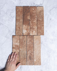 Ashcroft Red Brick Look Italian Porcelain Tile 60 x 250mm tile, view 1 - Tile Touch