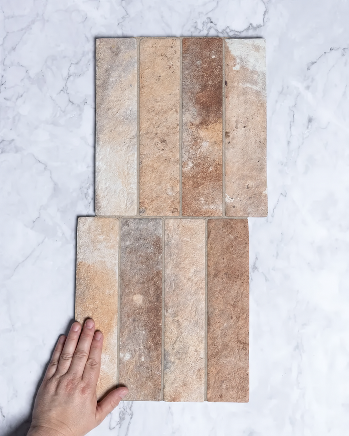 Ashcroft Rust Brick Look Italian Porcelain Tile 60 x 250mm