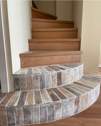 Ashcroft Rust Brick Look Italian Porcelain Tile 60 x 250mm tile, view 3 - Tile Touch