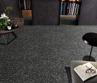 Bourke Charcoal Terrazzo Look Porcelain Tile Matt 600x600mm tile, view 3 - Tile Touch