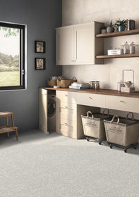 Bourke White Terrazzo Look Porcelain Tile Matt 600x600mm tile, view 3 - Tile Touch