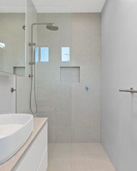 Bourke Grey Terrazzo Look Porcelain Tile Matt 600x600mm tile, view 4 - Tile Touch
