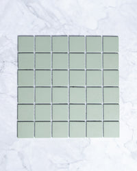 Bridges Army Green Unglazed Full Body Porcelain Square Mosaic Tile 48 x 48mm tile, view 2 - Tile Touch