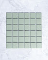 Bridges Army Green Unglazed Full Body Porcelain Square Mosaic Tile 48 x 48mm