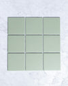 Bridges Army Green Unglazed Full Body Porcelain Square Mosaic Tile 97x97mm