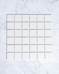 Bridges Ivory Unglazed Full Body Porcelain Square Mosaic Tile 48 x 48mm tile, view 2 - Tile Touch