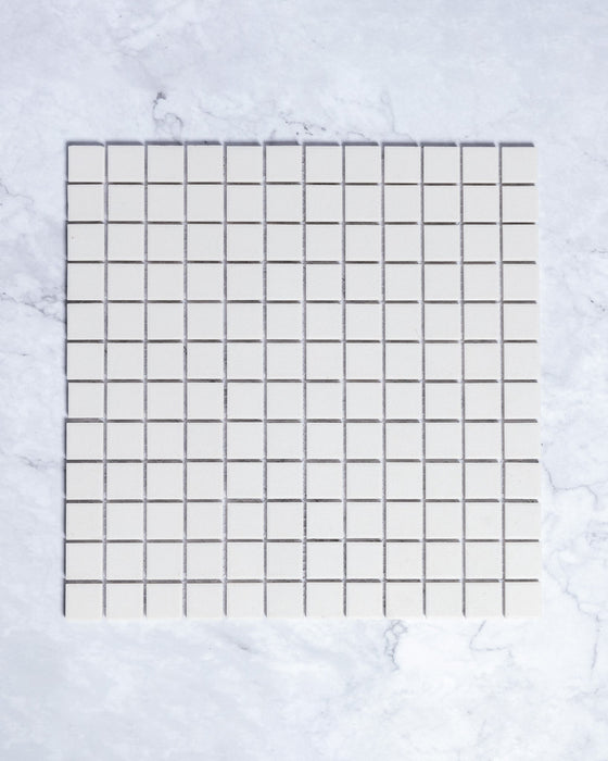 Bridges MINI Ivory Unglazed  Square Mosaic Tile 23x23mm