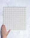 Bridges MINI Ivory Unglazed  Square Mosaic Tile 23x23mm