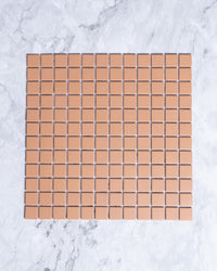 Bridges MINI Terracotta Orange Unglazed Full Body Mosaic 23x23mm tile, view 2 - Tile Touch