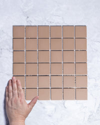 Bridges Mocha Brown Unglazed Full Body Porcelain Square Mosaic Tile 48 x 48mm tile, view 1 - Tile Touch