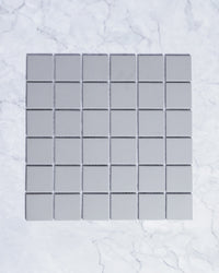 Bridges Stone Grey Unglazed Full Body Porcelain Square Mosaic Tile 48 x 48mm