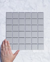 Bridges Stone Grey Unglazed Full Body Porcelain Square Mosaic Tile 48 x 48mm