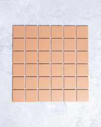 Bridges Terracotta Orange Unglazed Full Body Porcelain Square Mosaic Tile 48 x 48mm tile, view 2 - Tile Touch