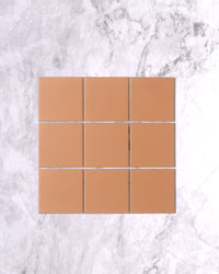 Bridges Terracotta Orange Unglazed Full Body Porcelain Square Mosaic Tile 97 x 97mm Main