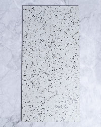 Burrows White Terrazzo Look Porcelain Tile 300x600mm tile, view 2 - Tile Touch