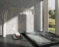 Collie Artisanal Square Grey Gloss Zellige Look Spanish Tile 132x132mm tile, view 4 - Tile Touch