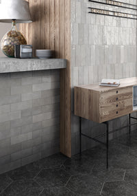 Collie Artisanal Grey Gloss Zellige Look Spanish Subway Tile tile, view 3 - Tile Touch
